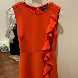 Rachel Zoe Orange Ruffle Dress Size 4